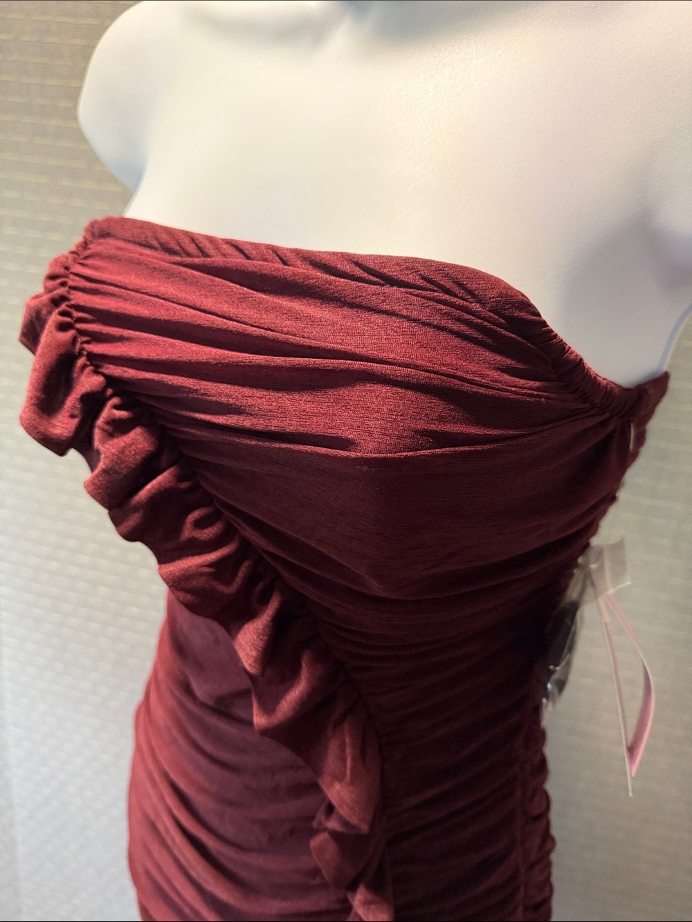 Wild Fable Strapless Ruffled Ruched Mini Dress - Picture 4 of 13